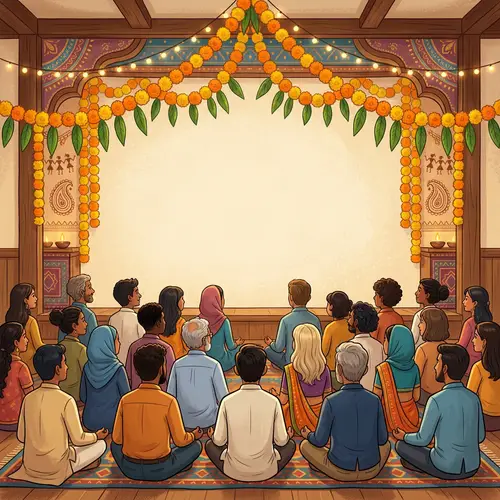 Indian Classroom Animated Illustration | Presentation Setting