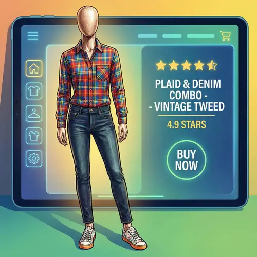 Fashionable Outfit Illustration for Online Retail | Vibrant Colors