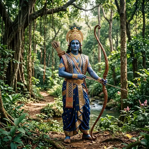 Divine Archer of Indian Legend | Royal Attire & Bow