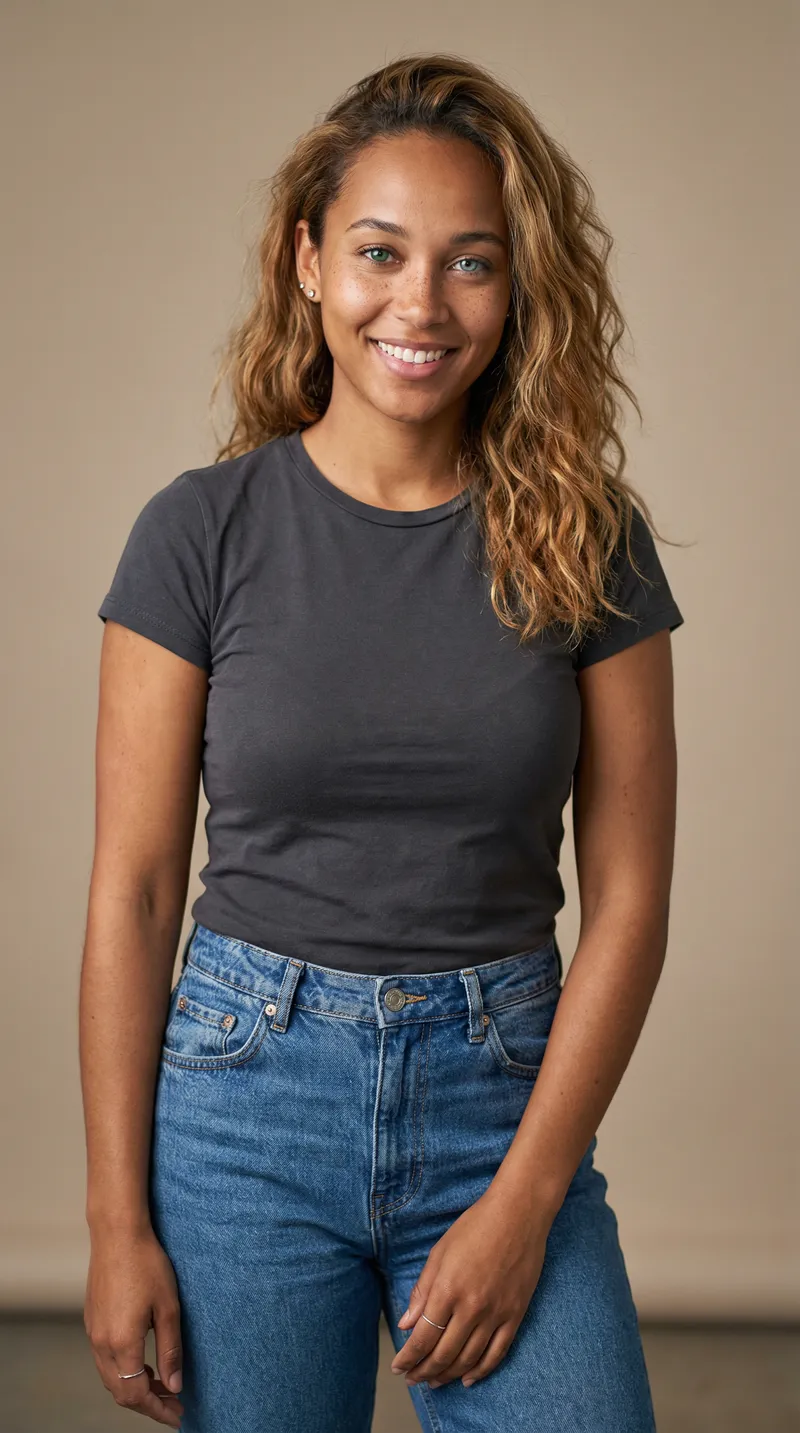 Athletic AI Avatar of a Confident Woman Athletic AI Avatar of a Confident Woman