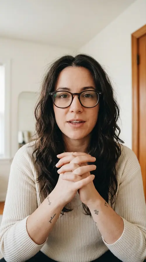 Warm Lifestyle Portrait of a Woman with Glasses