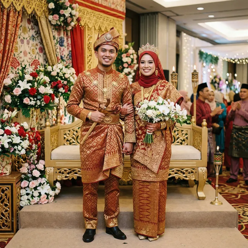 Traditional Malay Muslim Wedding Attire