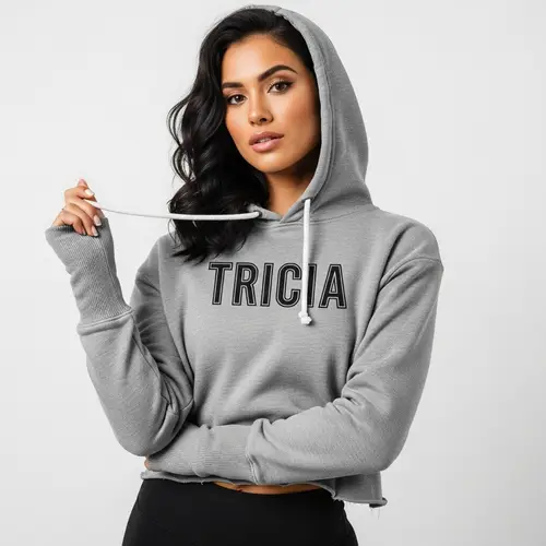 Custom Cropped Hoodie with Tricia Design