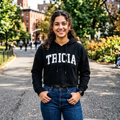 Custom Cropped Hoodie with Tricia Design