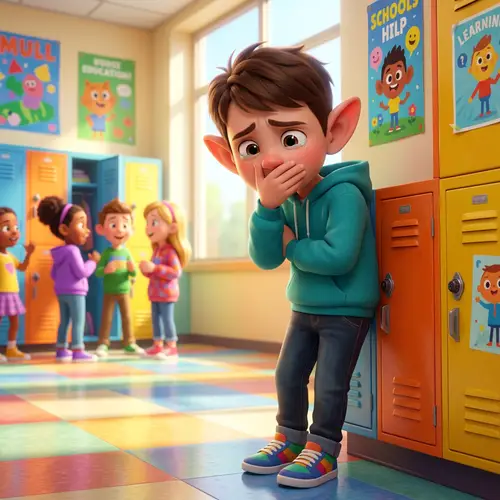 Animated Boy with Unique Ears - Colorful Character Design