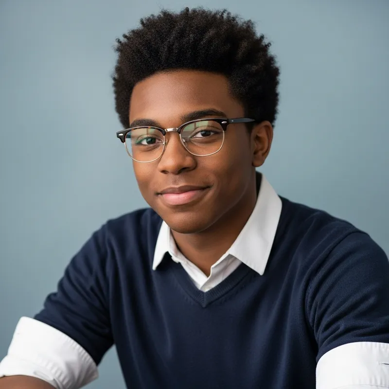 Profile Picture of a 20-Year-Old Smart African American Boy