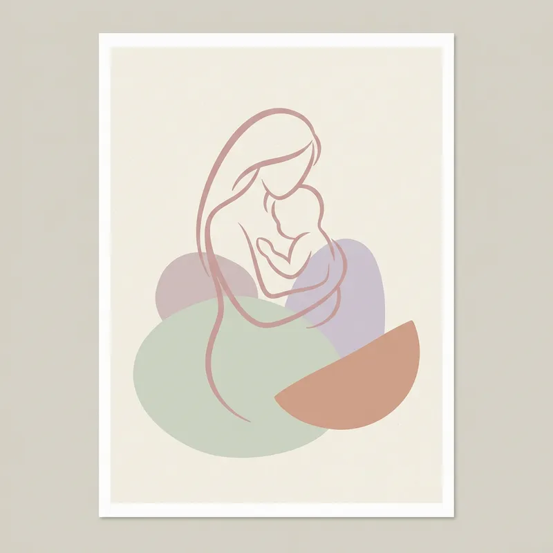 Motherhood Minimalist Artwork