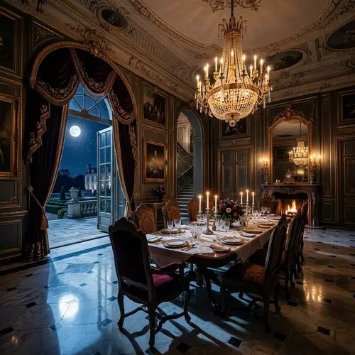 Elegance and Drama in Vintage Manor | Opulent Room Decor