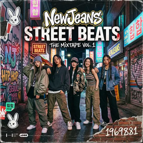NewJeans Inspired Hip-Hop Album Cover