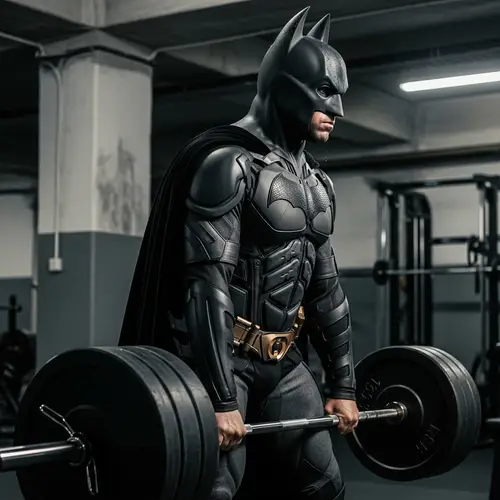Batman Deadlifting: Strength Training Superhero