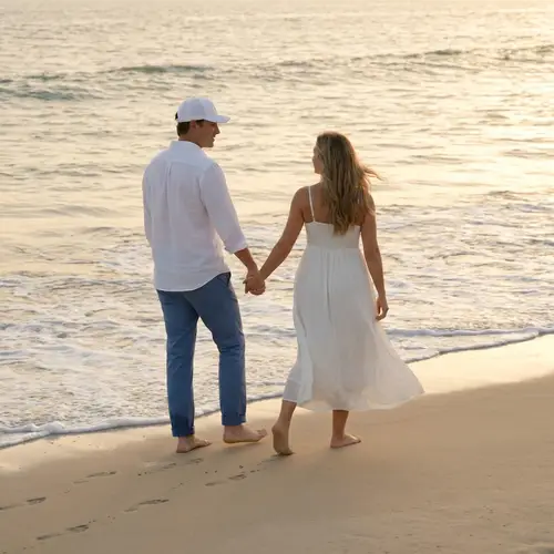 Cinematic Beach Walk: Emotions at Golden Hour