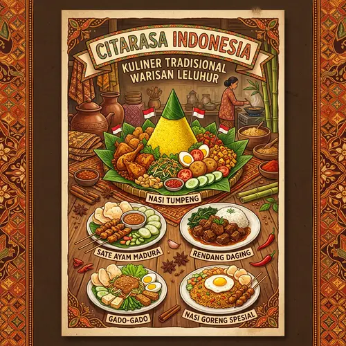 Traditional Indonesian Food Poster