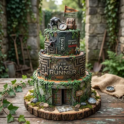 Maze Runner Themed Buttercream Cake