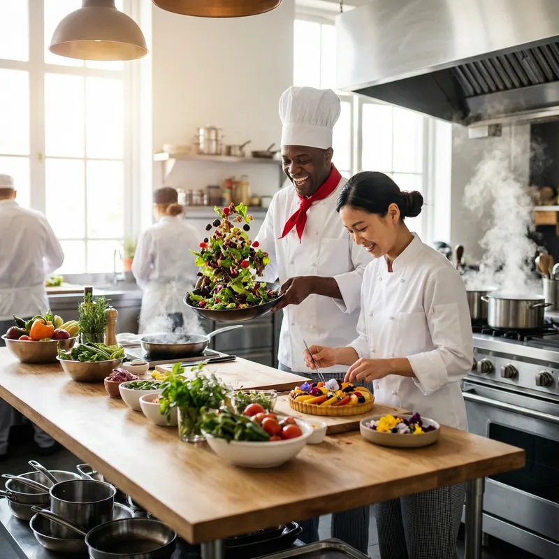 Vibrant Colorful Salad and Exotic Fruit Tart | Culinary Delights