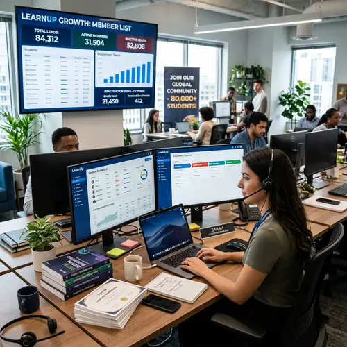 Modern Online Education Office Setup