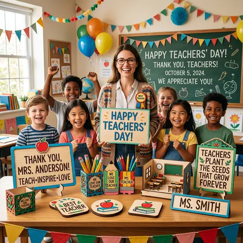 Creative Plywood Crafts for Teachers' Day