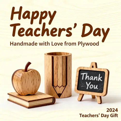 Creative Plywood Crafts for Teachers' Day