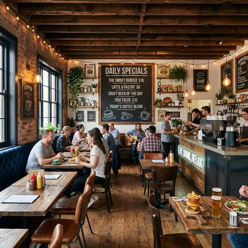 Cozy Coffee and Burger Restaurant Design Ideas
