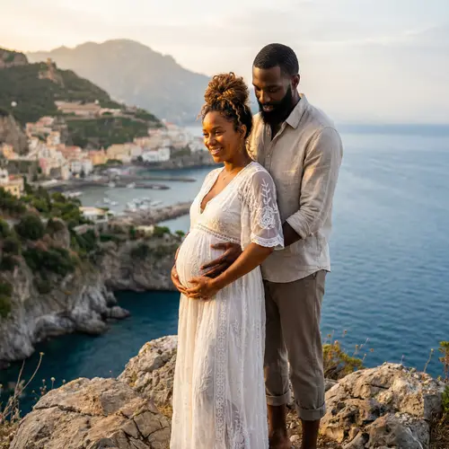 Romantic Beach Portrait on Amalfi Coast