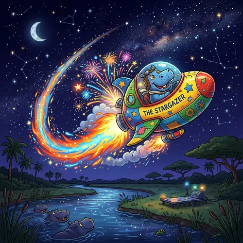 Brave Blue Hippopotamus Harold's Journey to the Stars