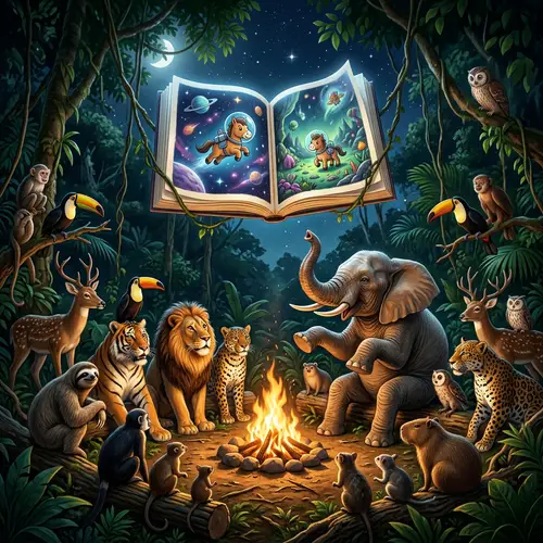 Harold's Adventures in Space: A Bedtime Story for Young Jungle Animals