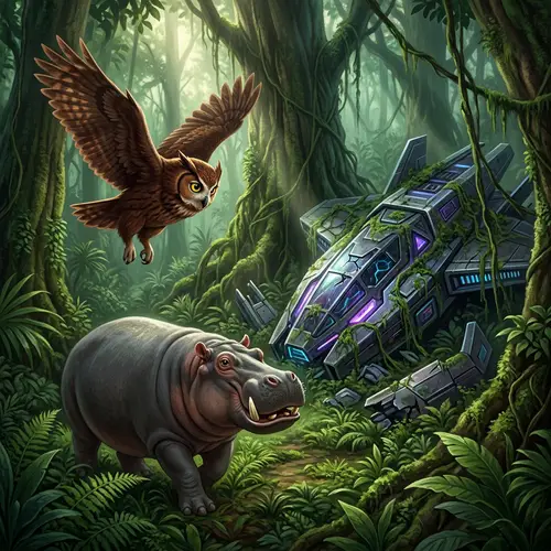 Oliver the Owl & Harold the Hippo: Hidden Jungle Spaceship Adventure