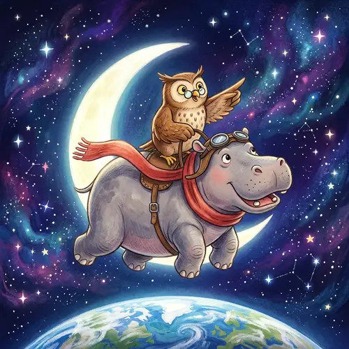 Harold and Oliver's Magical Space Adventure | Hippo & Owl Explore Cosmos