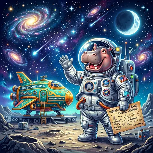 Harold the Hippo Space Adventure | Cosmic Journey