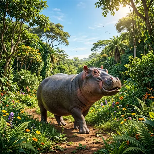 Harold the Curious Hippo - Explore the Wonders of the Wild World