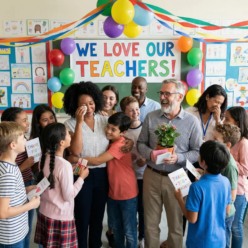 Students' Heartfelt Thanks: Celebrating Diverse Teachers