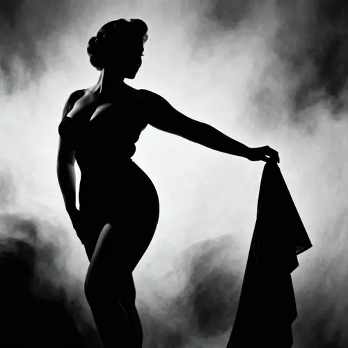 Elegant Curvy Model Silhouette Art | Body Positivity