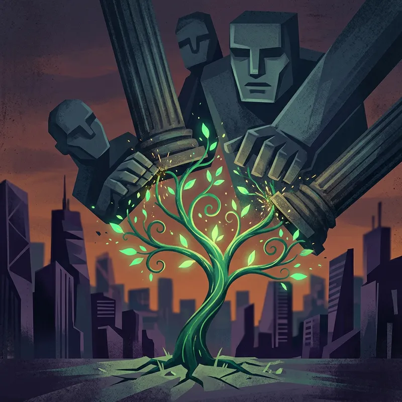 Corrupt Politicians Holding Back Progress in Urban Skyline Corrupt Politicians Holding Back Progress in Urban Skyline