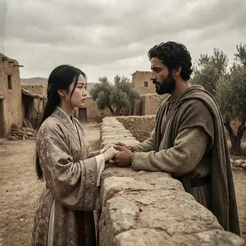 Forbidden love between a young East Asian girl and a Middle Eastern man