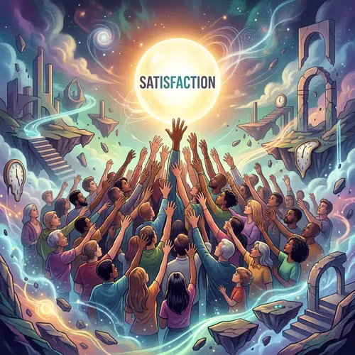 Unattainable Goal: Diverse Individuals Reaching for Satisfaction Orb