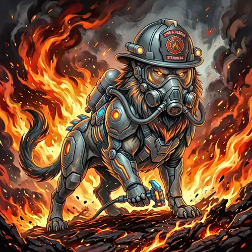 Futurist Animal Avatar for Romanian Firefighters | Bravery Impressed