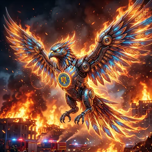 Futuristic Robotic Phoenix for Romanian Firefighters