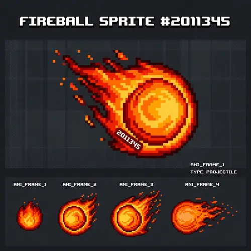 Fire Ball Sprite Animation