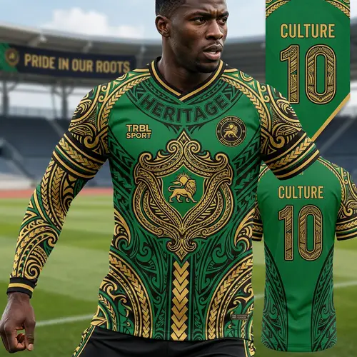 Ethnic Tribal Pattern Jersey - Vibrant & Stylish Design