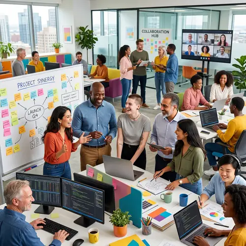 Vibrant Business Environment | Diverse Team Collaboration Scenarios