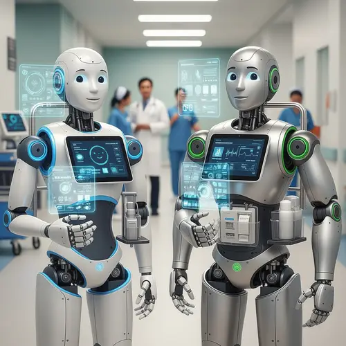 AI Healthcare Robot: Female & Male Designs