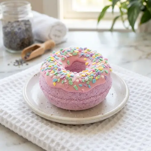 Scrumptious Donut Bath Bomb - Fun and Relaxing Bath Product