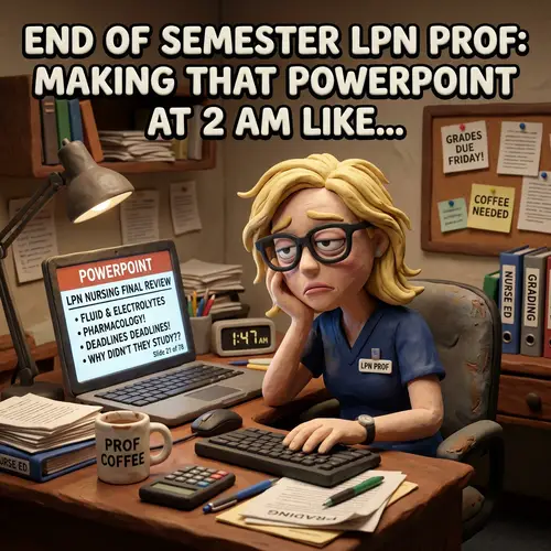 Tired Nursing Professor Claymation Meme