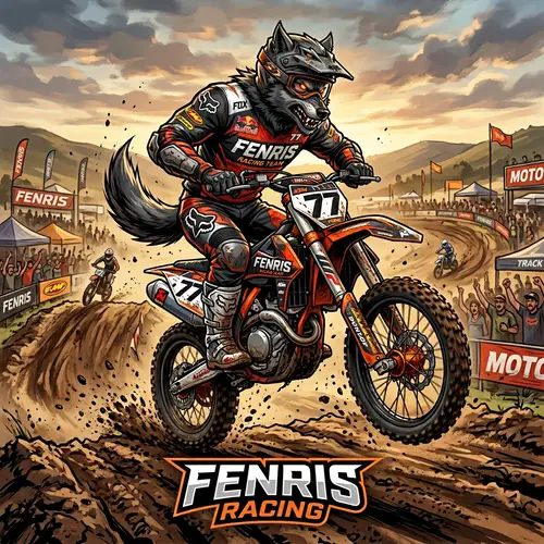 Motocross Team Mascot: Speed & Spirit