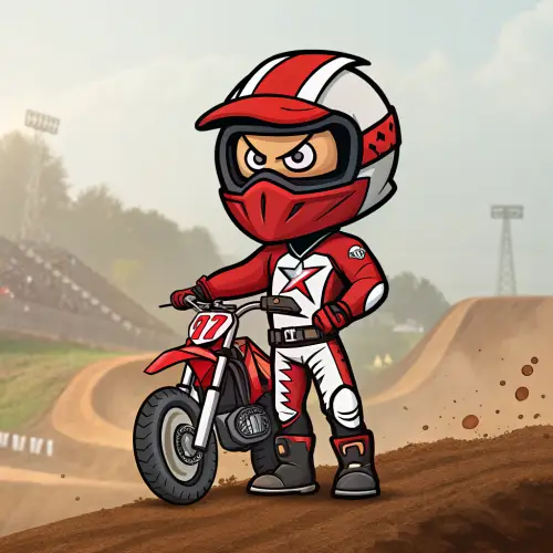Motocross Team Mascot: Speed & Spirit