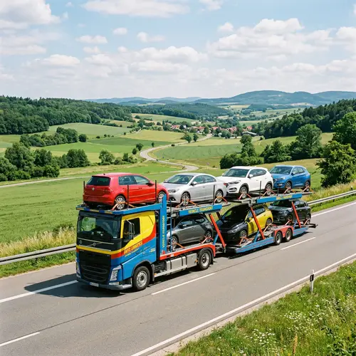 Automobile Transporter on Open Road | Car Delivery Services