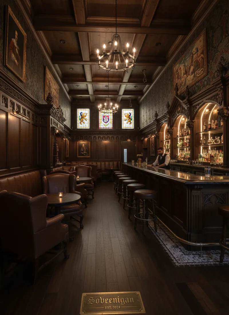 Sovereign: Gothic British Cozy Bar Setting