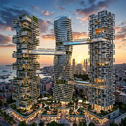 Innovative Residential Architecture with Iconic Mosque Views