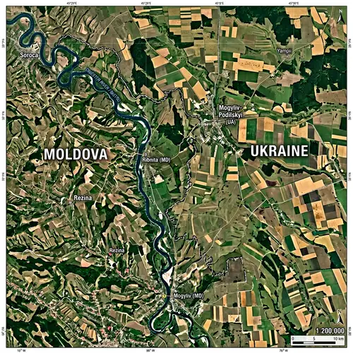 Dniester River View: Ukraine and Moldova Unique Landscapes