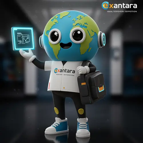 Friendly Mascot Design for Exantara Export Platform