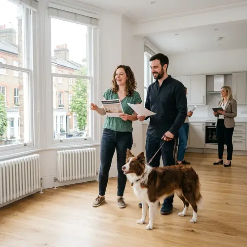Couple with Border Collie Looking for a Flat